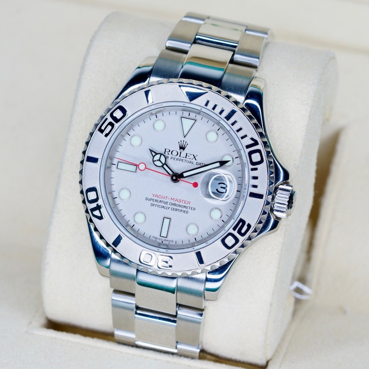 Rolex 16622 Yacht-Master 40 PLATINUM Grey Dial Stainless Steel 40mm