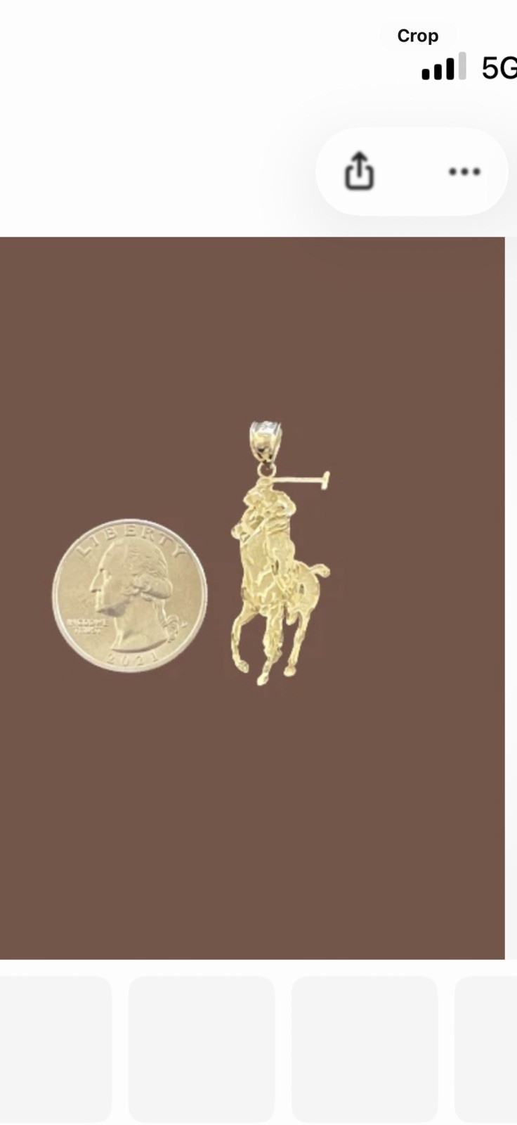 10k Yellow Ralph Lauren Polo Pendant