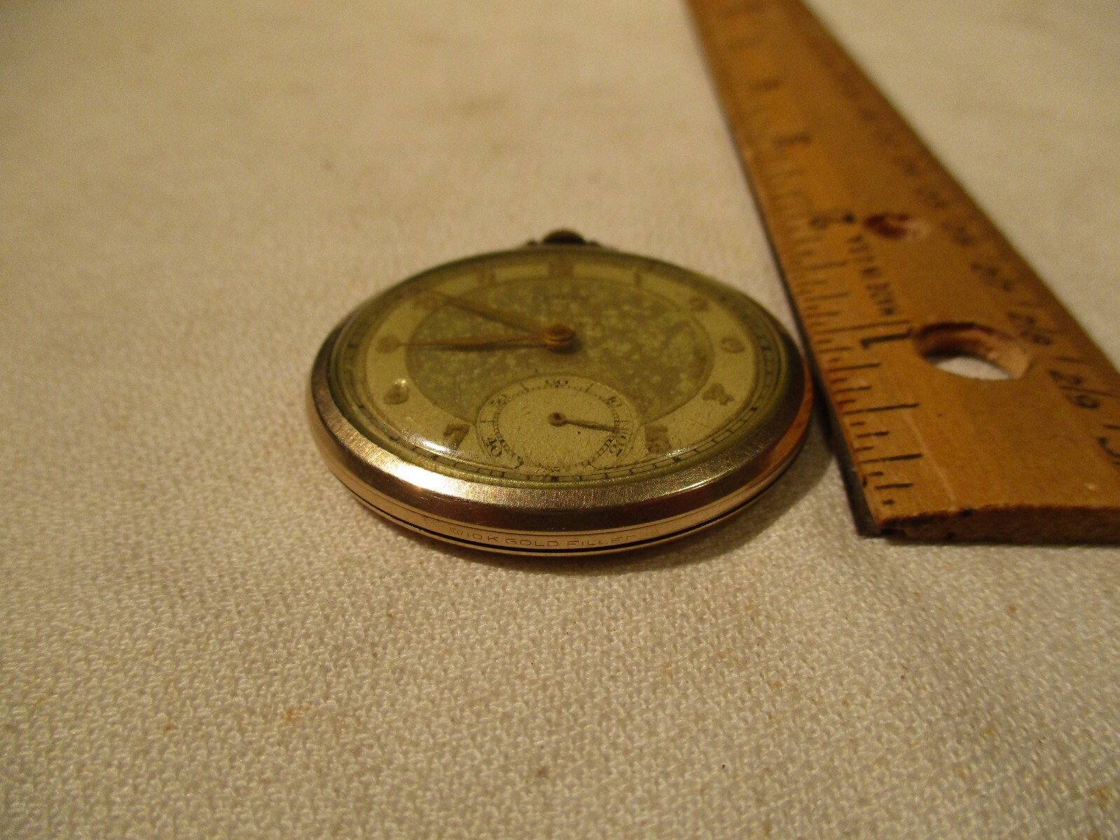 VINTAGE LYCEUM 10K GOLD FILLED YELLOW GOLD CASE 17 JEWEL MENS POCKET WATCH