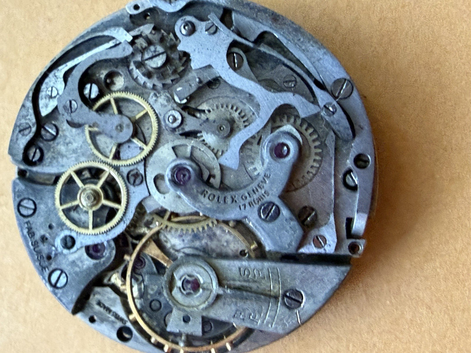 Rolex vintage circa 1940s Valjoux 71 chronograph movement/dial