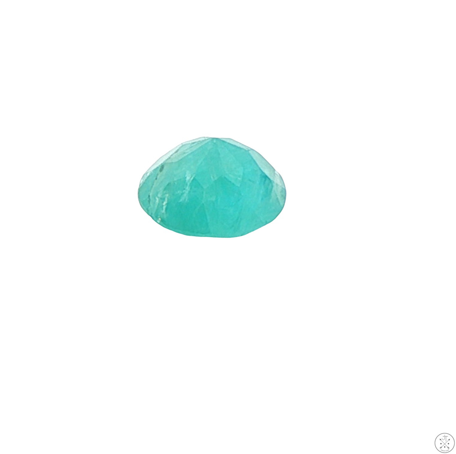 Rare 1.50 Carat Natural Grandidierite 8 mm Round Faceted Gemstone Loose