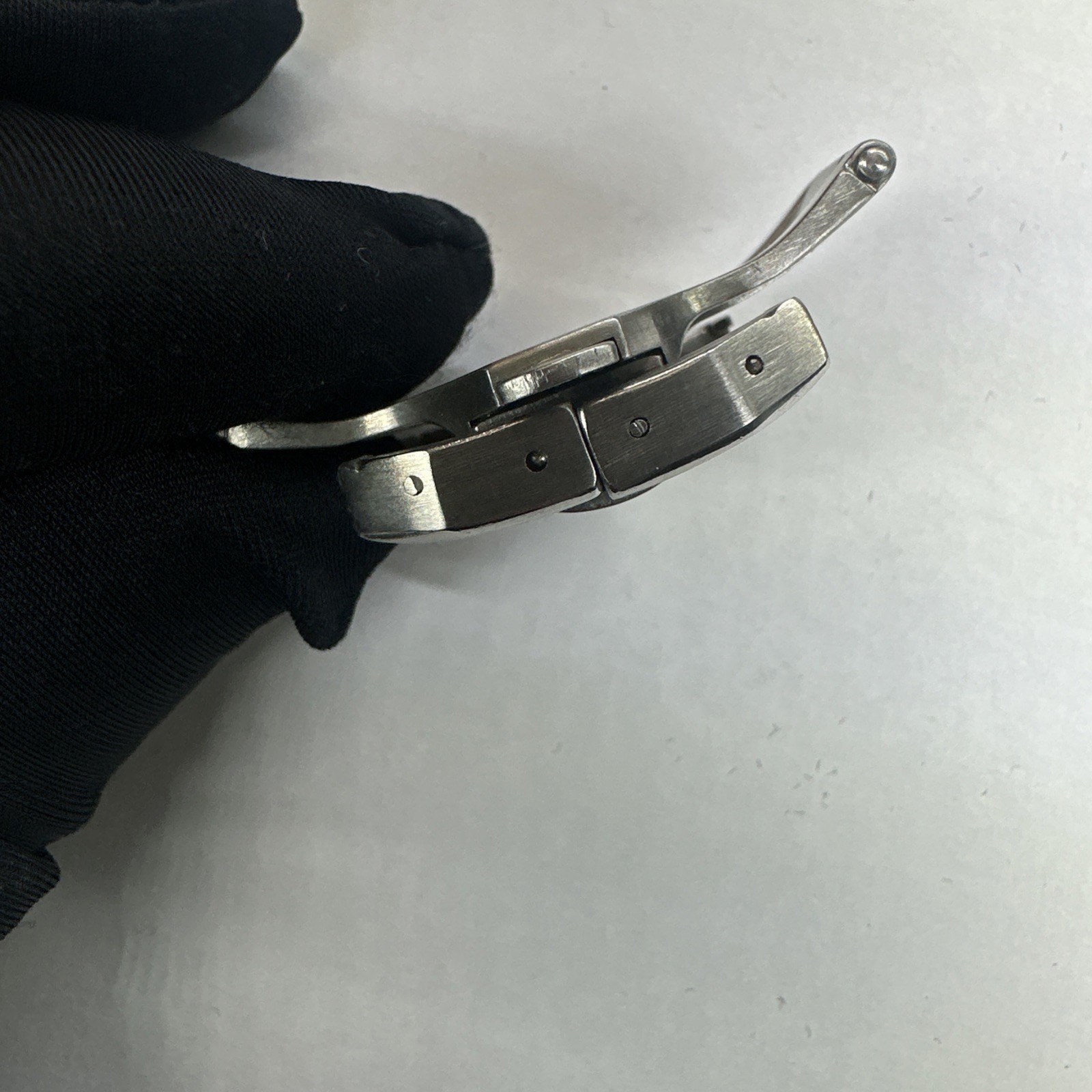 Cartier 18mm Steel Deployment Deployant Clasp For No Holes / Fold Over Strap