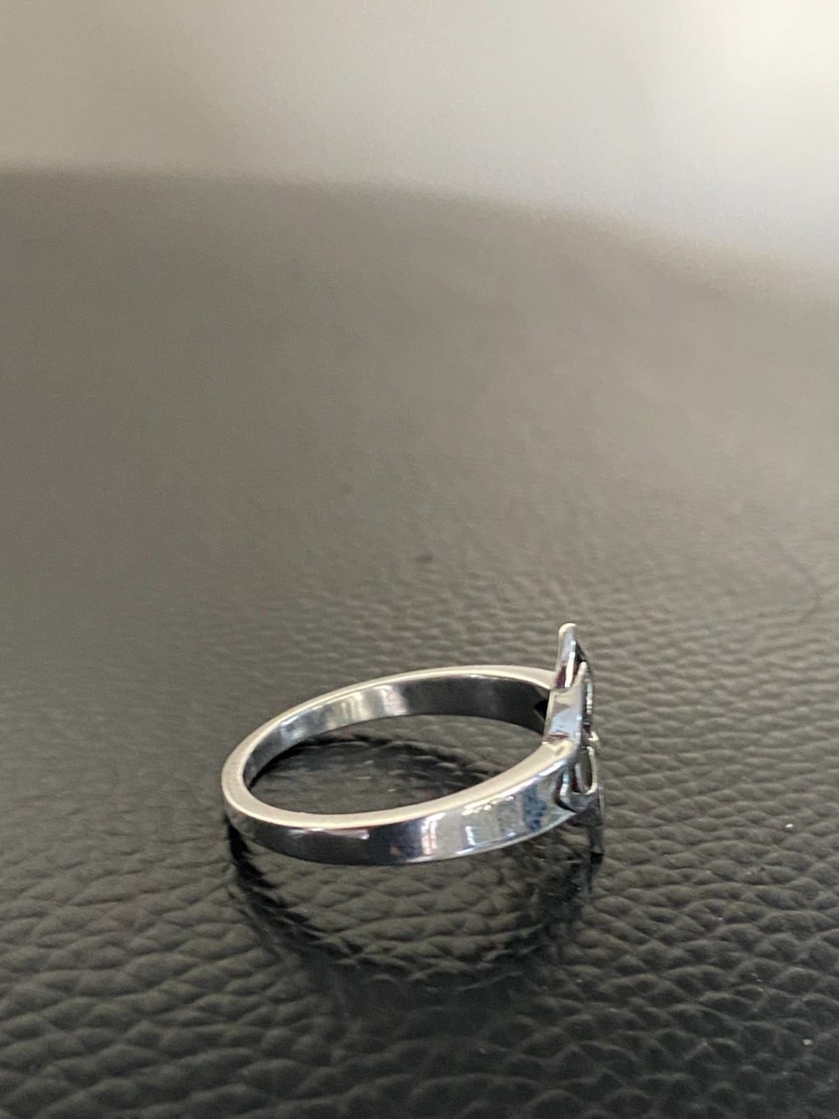925 Sterling Silver Celtic Knot Ring Quaternary Knot Trinity Flower Band 5-15US