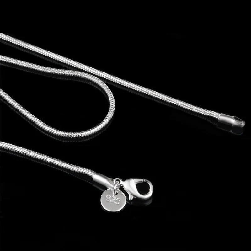 1mm Silver Plated Snake Chain Necklace Choker Smooth Thin Chain for Women – USA