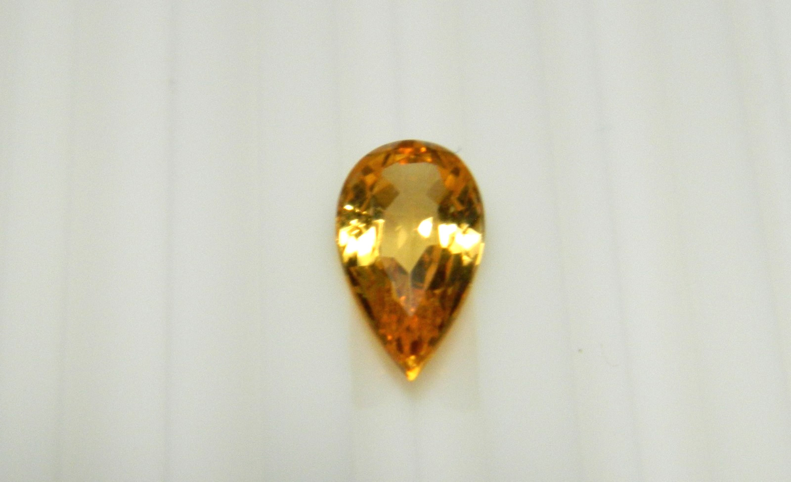 Imperial Topaz 1.05 Ct Clarity IF Pear Cut Natural Golden Brazil I198