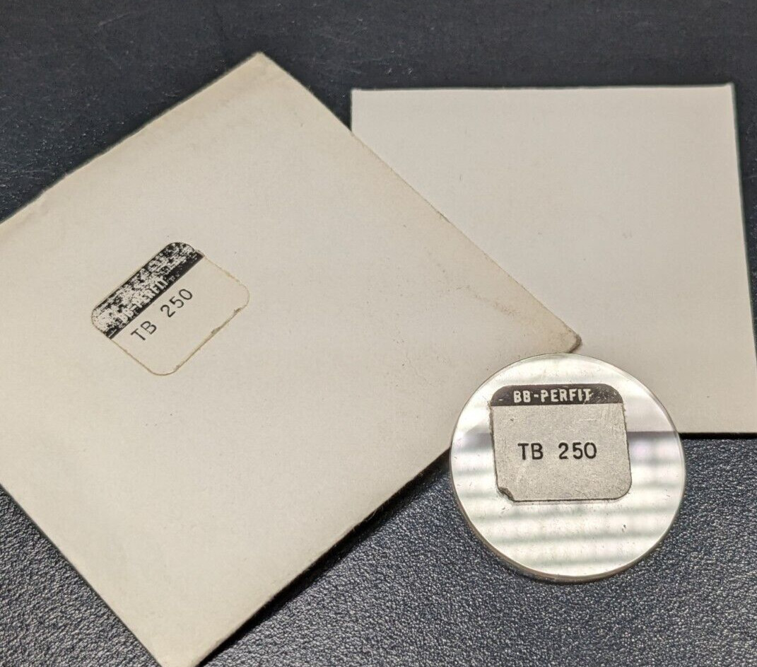 NOS Vintage BB Perfit Flat Mineral Glass Watch Crystal 25.0mm TB 250