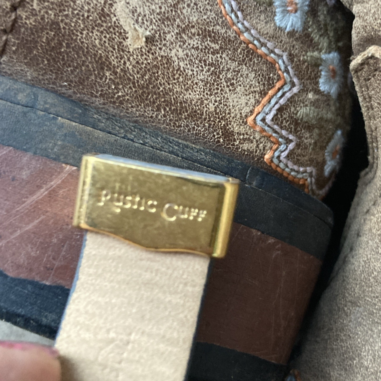 Rustic Cuff Leather Bracelet + Turquoise Earrings Western Boho Set