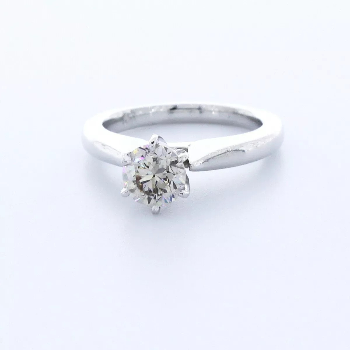 Solitaire Engagement Ring Platinum Classic 1.22 CT Round Lab-Grown Diamond J VS1