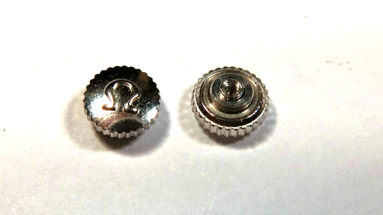 OMEGA (White) Dustproof Crown 4.7mm x Tap 10, beautiful!, watch part