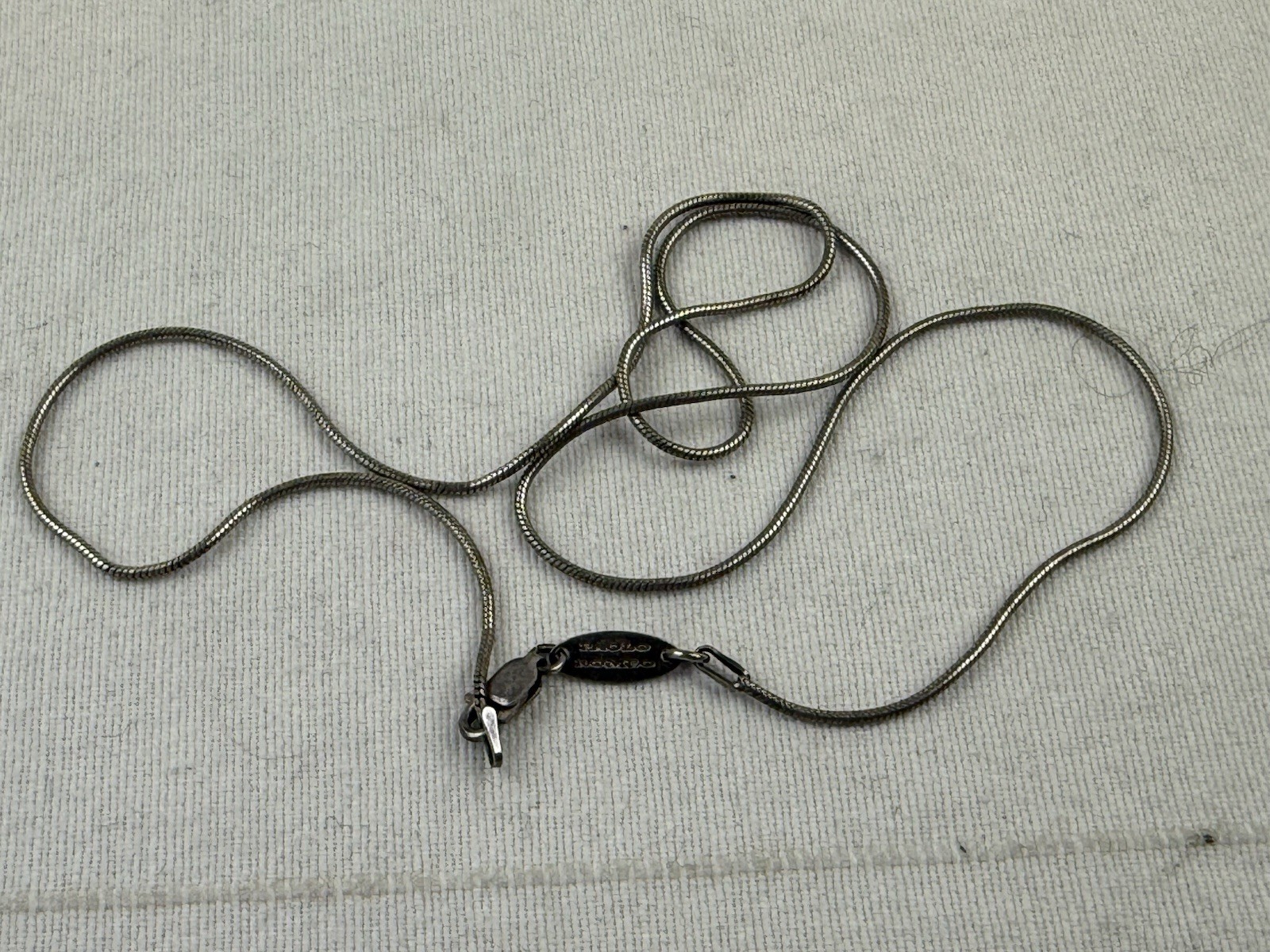 Paolo Romeo Sterling Silver round Chain Necklace 19″ signed