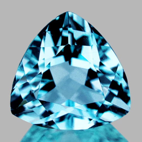 Sky Blue Topaz Trillion 12.00 mm , Flawless-VVS Clarity , Natural Loose Gemstone