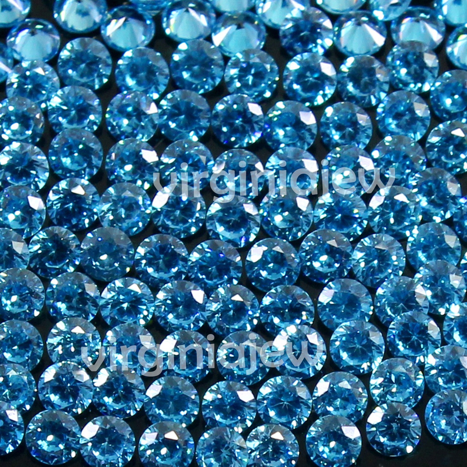 Natural Brazil Blue Aquamarine Certified 2.70 MM Round Loose Gemstone 100 Pc Lot