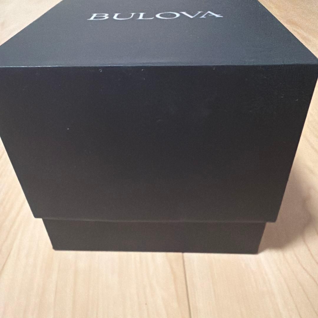 Bulova Curv Gray Black Dial Chronograph Quartz Men Watch Rubber Band Analog Box