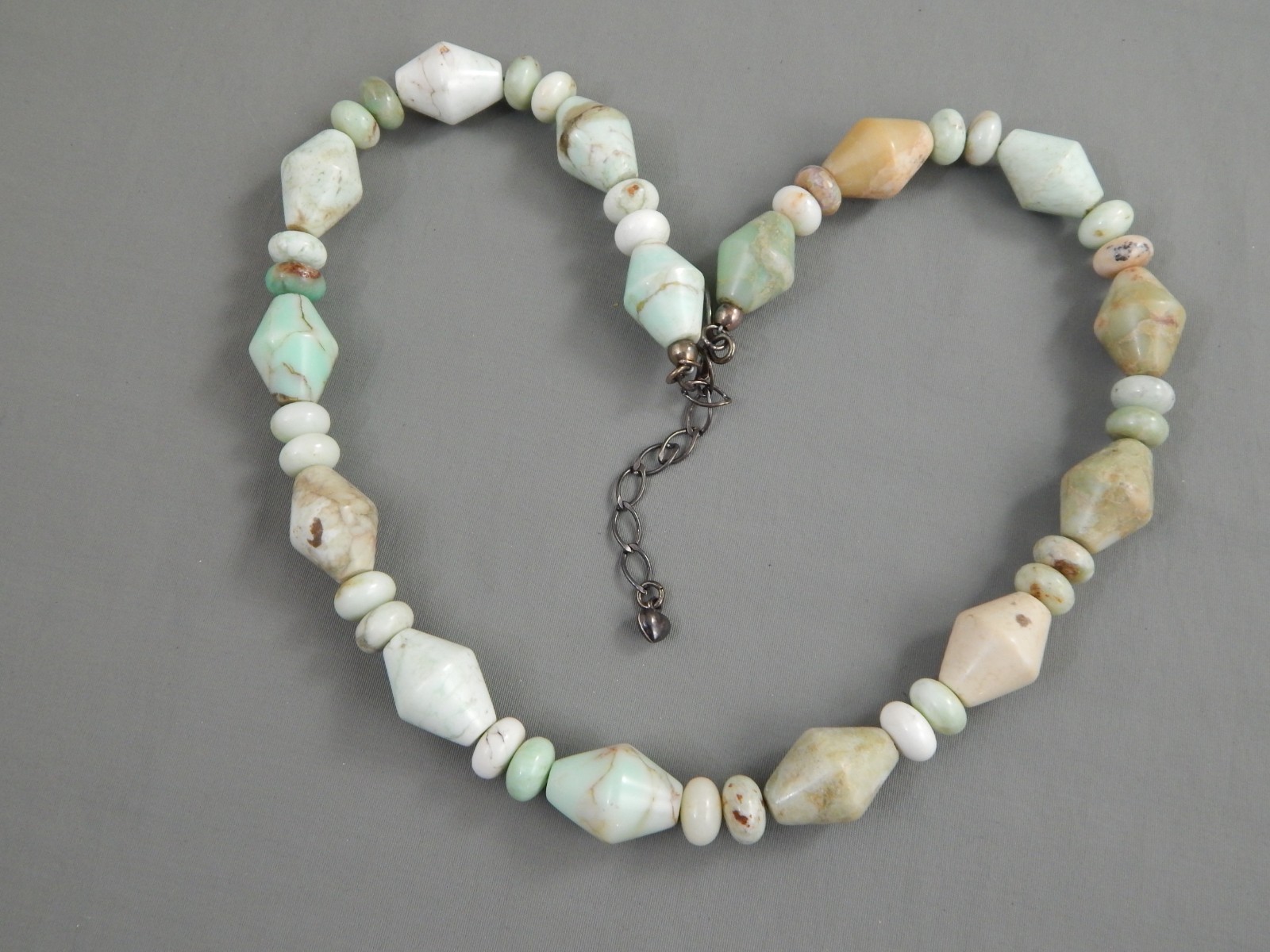 Signed DTR 925 Mine Finds by Jay King Bi-cone Gemstone Bead Necklace 22″ adj