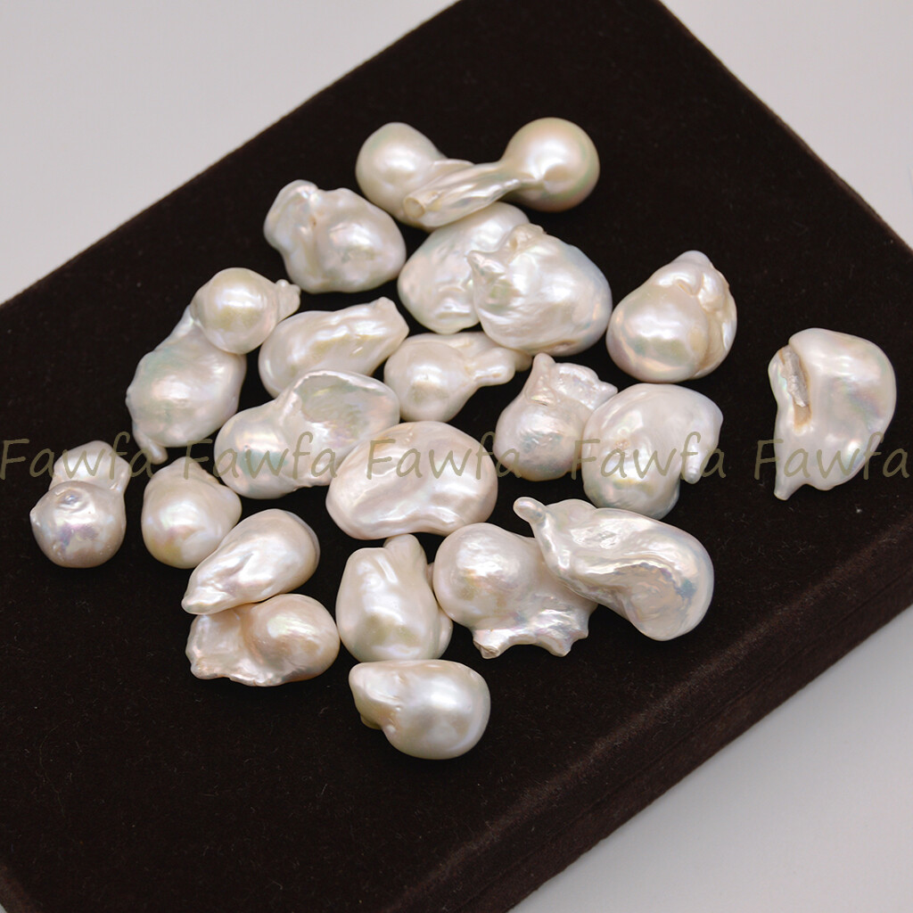 1Pc Natural 15-30mm No Drilled Hole Keshi Freshwater Pearl Baroque Loose Bead
