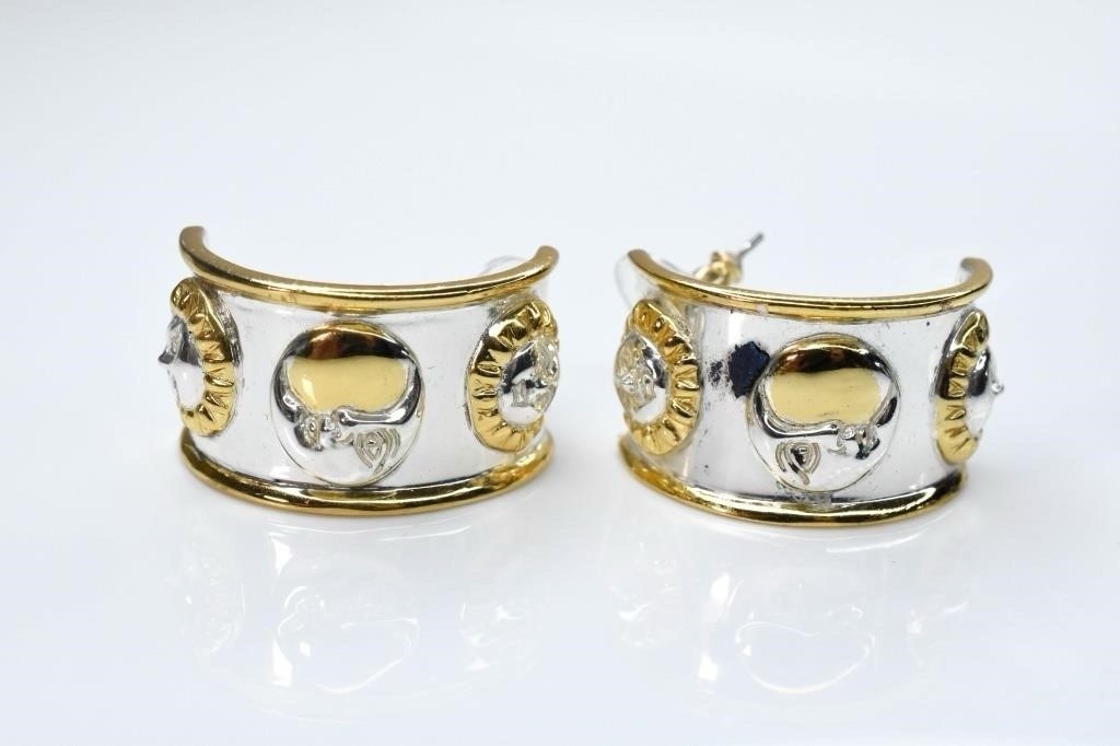 SERGIO BUSTAMANTE COSMOS Sterling & Gold Vermeil Cuff Bracelet & Earrings
