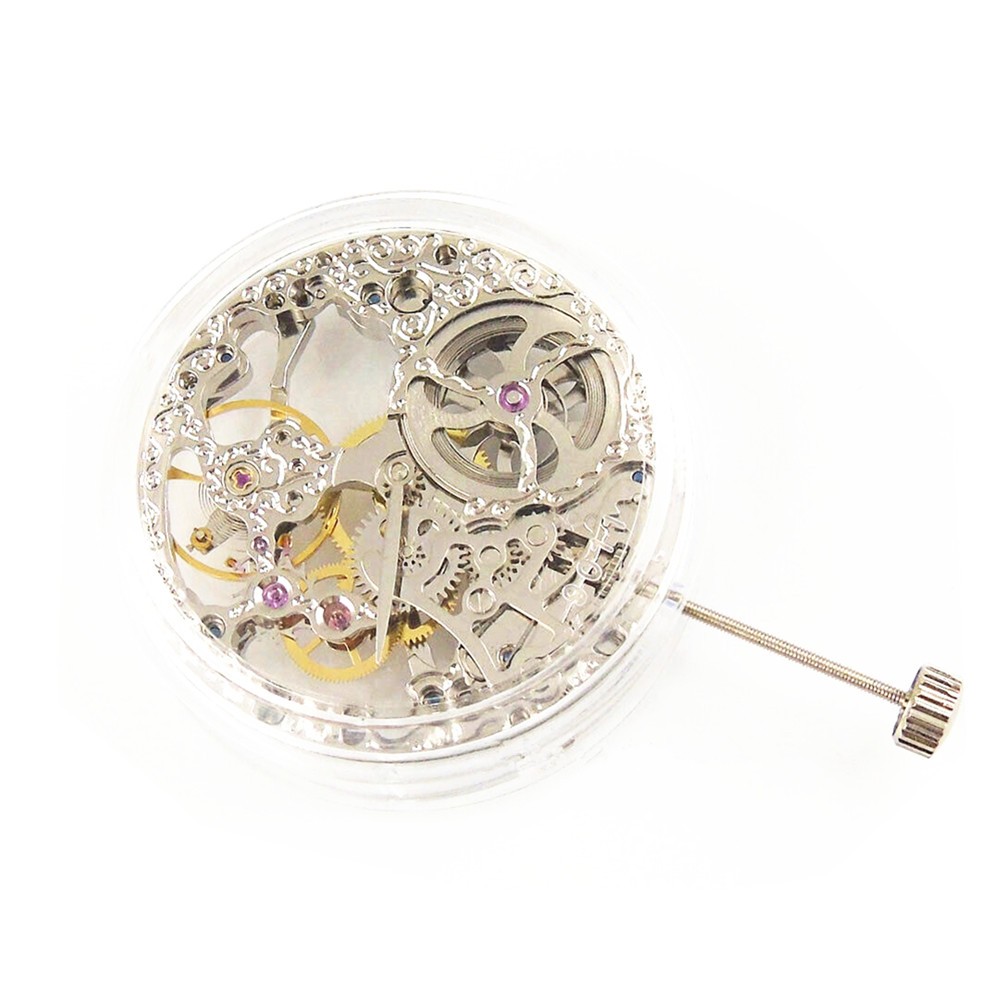 36.6mm 17 Jewels Hollow Mechanical Watch Movement Small Second @6 For ETA 6498