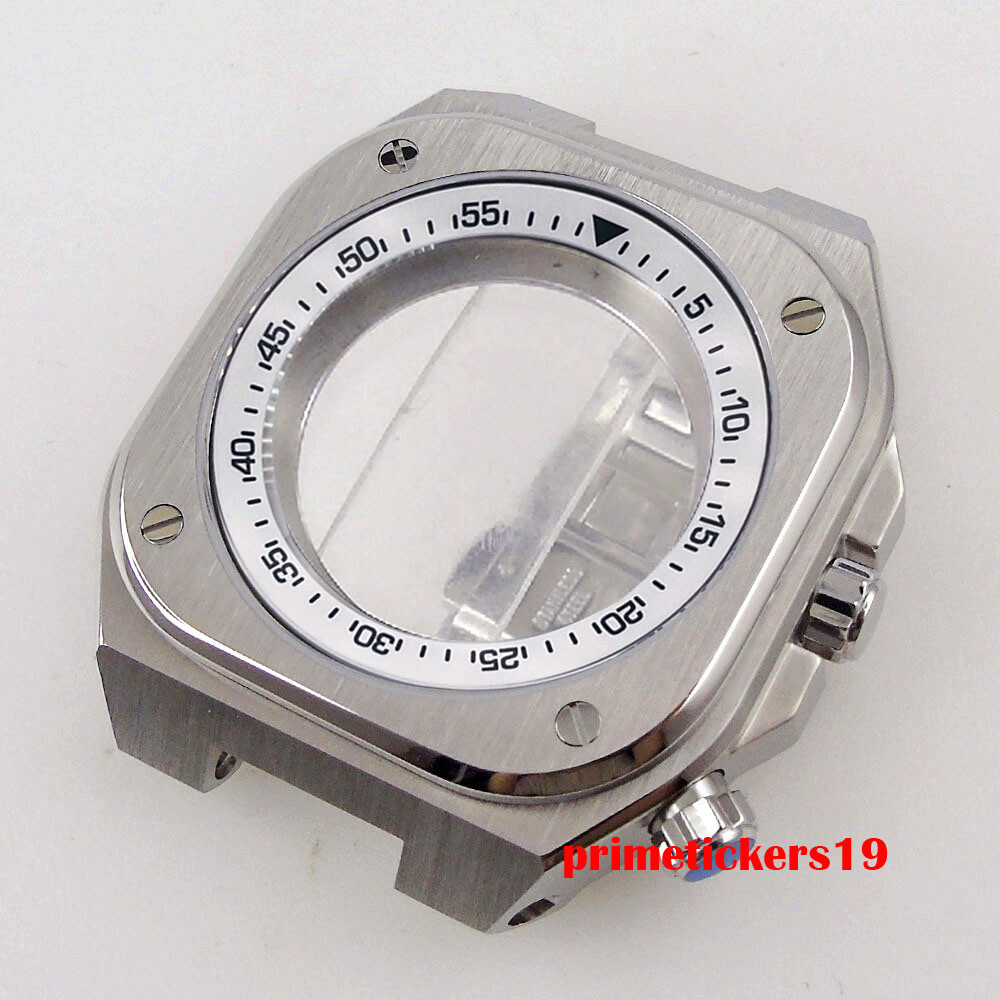 42mm Watch Case Band Sapphire+Chapter Ring Exhibition Back Fit NH35 NH36 NH38