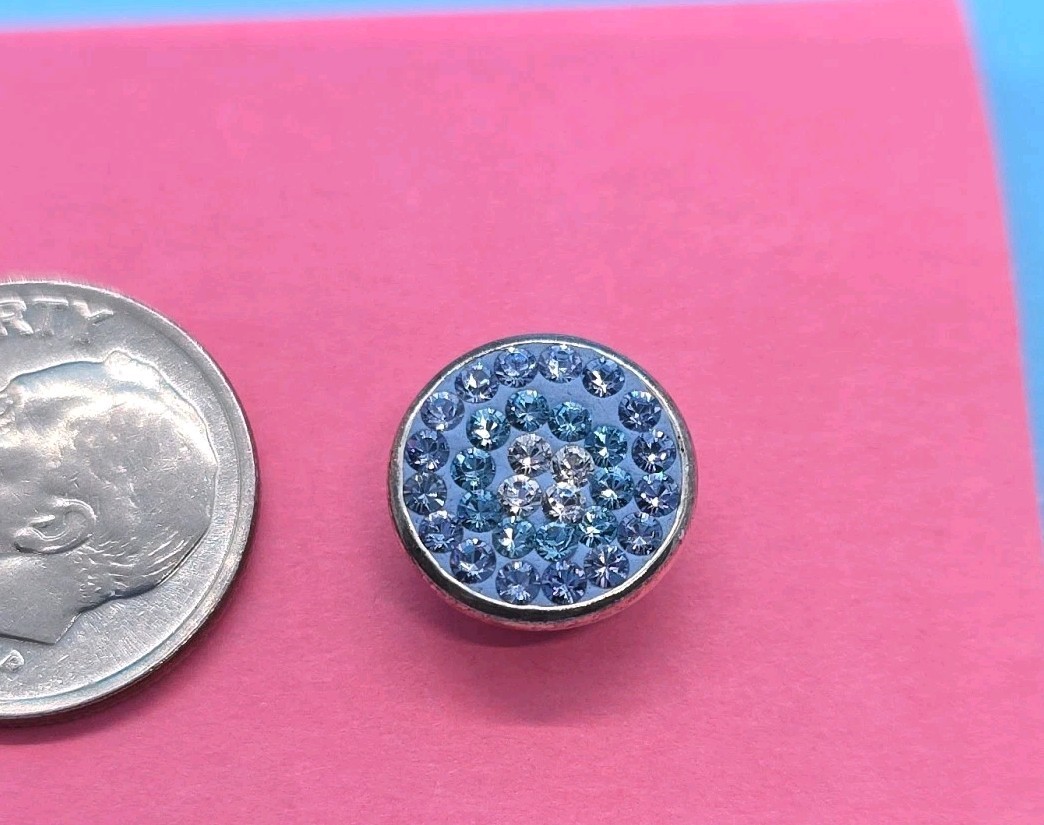 KAMELEON JEWELPOPS BLUE SPARKLE SWAROVSKI CRYSTALS IN STERLING SILVER