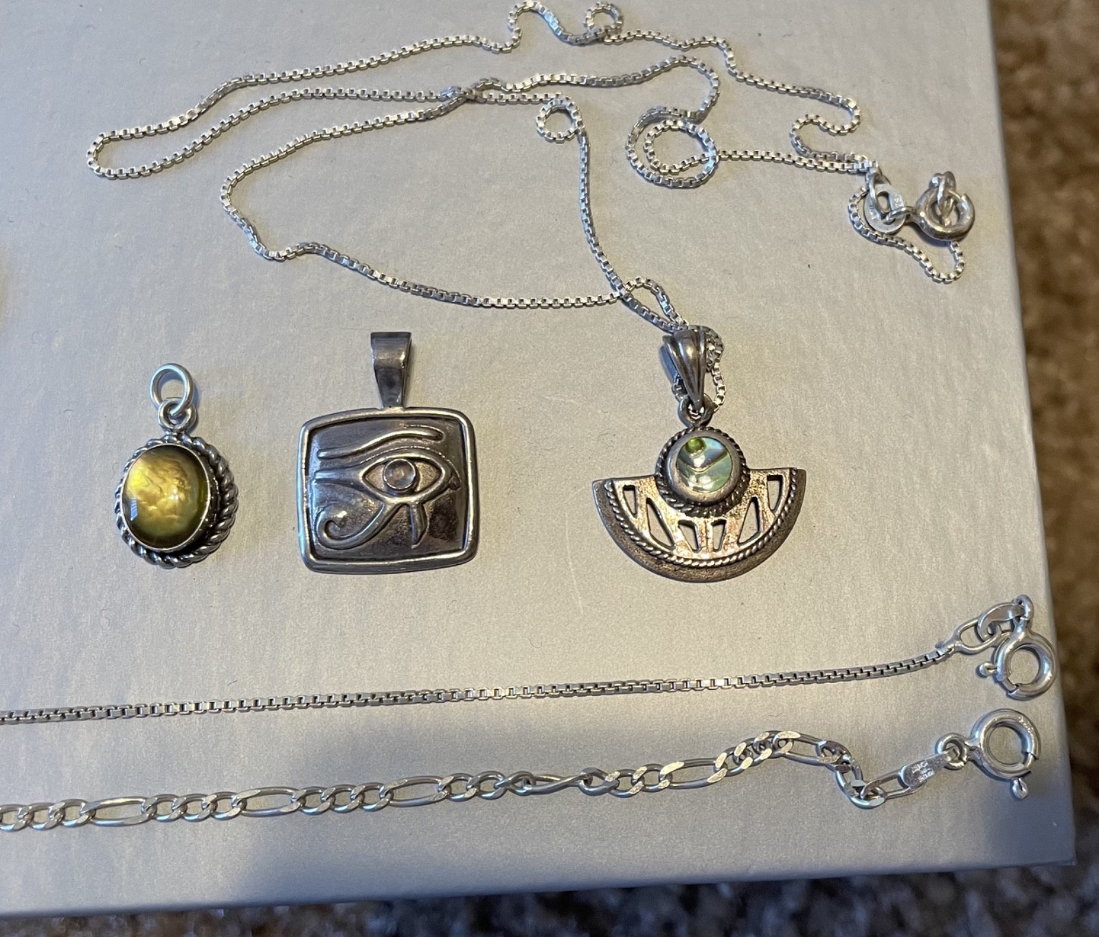 Vintage Sterling Silver 925 Jewelry Lot with Marcasite, Excellent Condition