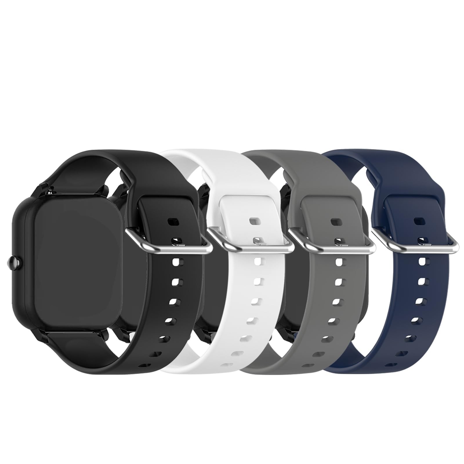 E ECSEM Straps Compatible for iTech Fusion 3 One Size, Black&White&Gray&Blue