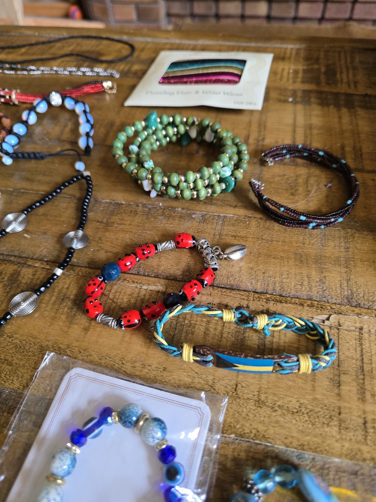 Large 30pc Lot of Bracelets & Necklaces Glass Acrylic Stone Costume Statement