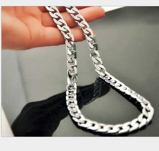 Women MEN Stainless Steel Silver 4mm Cuban Curb Chain Necklace 20-36″ Gift