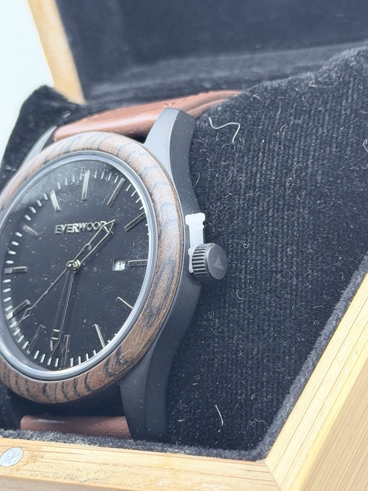 Watch Everwood Inverness Walnut Wood & Brown Leather