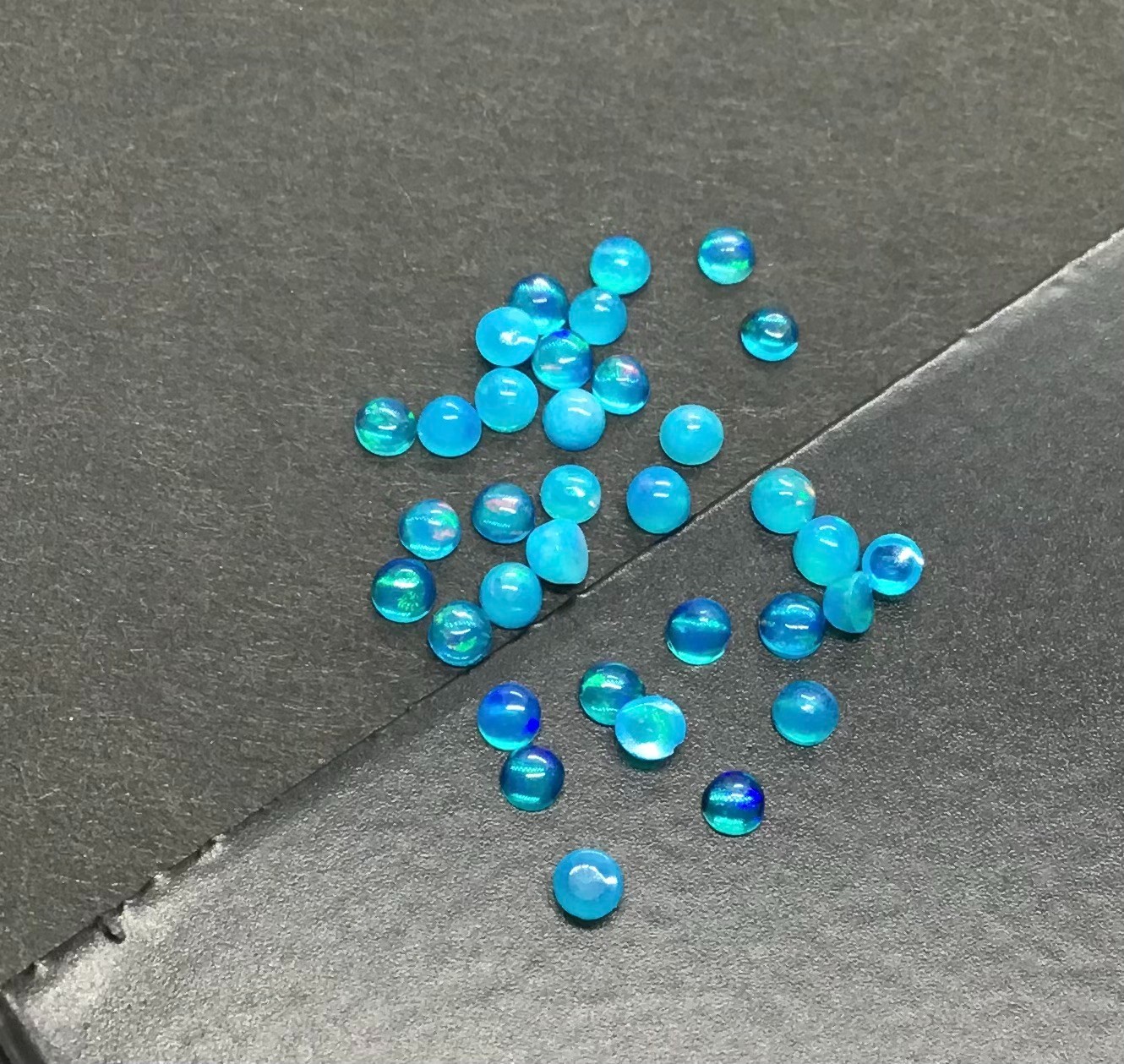 Ethiopian Opal Flat Back Natural Paraiba Fire Round AAA Loose Gemstone Jewelry