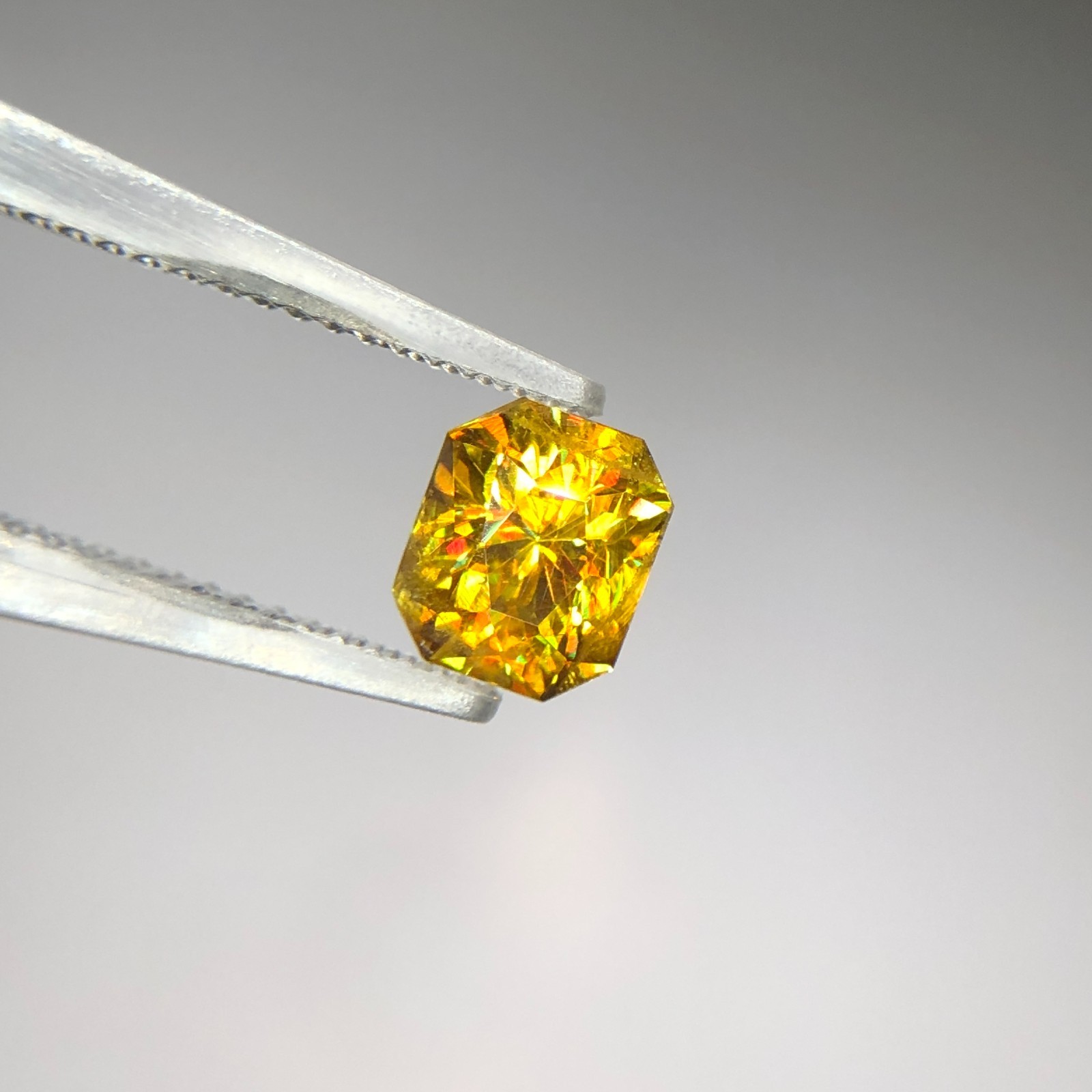 1.45 Carat | Natural Full Fire Sphene Titanite | Step Cut Gemstone Pakistan