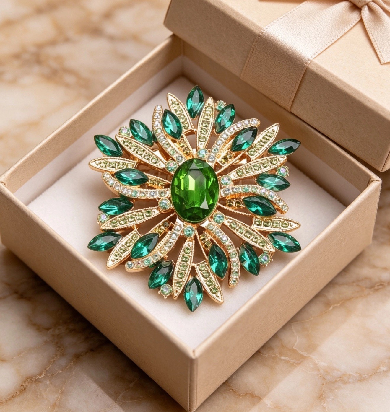 Classic Luxury Flower Shiny Brooch