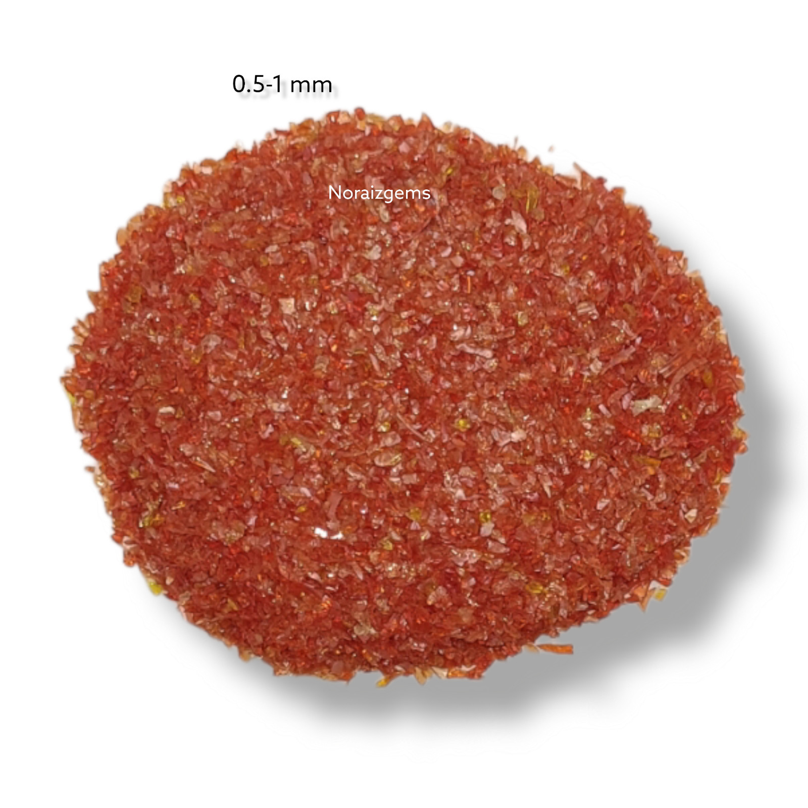 Crushed Orange Hydro Quartz Gemstone Coarse For Woodworking, Ring Inlay, Resin