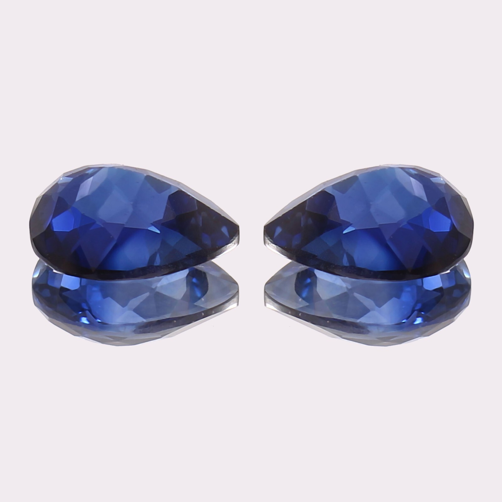 Natural Ceylon Royal Blue Sapphire Pear Cut Loose Gemstone Matched Pair 11×9 MM