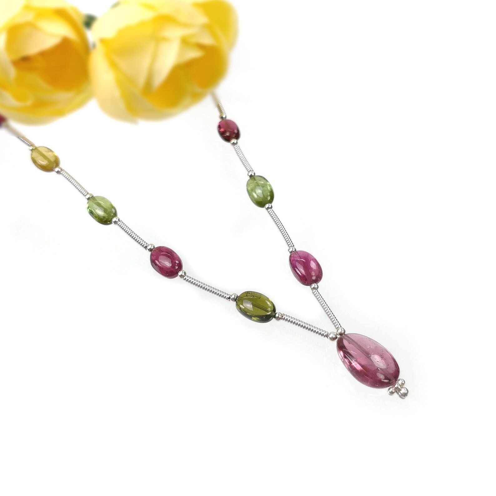 20.50cts Natural Watermelon Tourmaline Plain Oval Loose Beads 6.5*4.5mm – 12*8.5