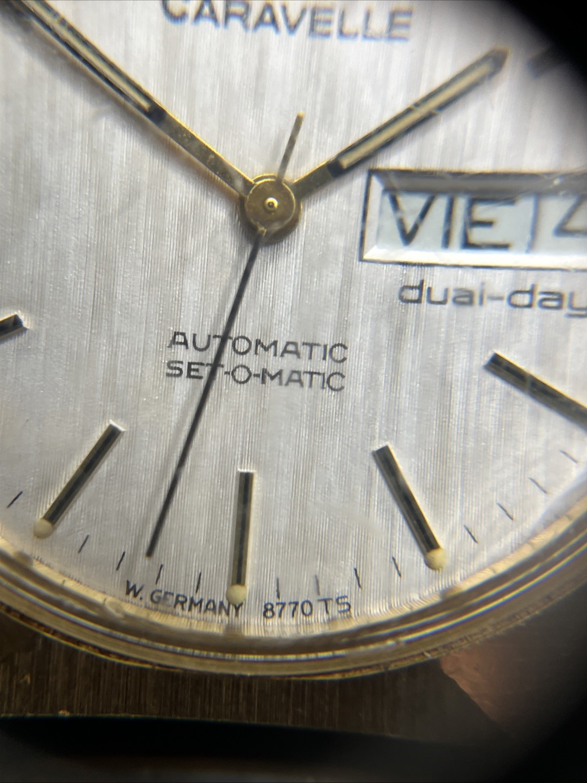 Caravelle Automatic Set-O-Matic Dual Date Wristwatch (015)