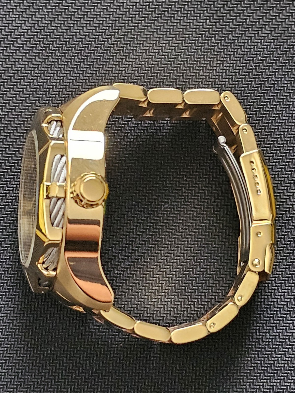 Invicta Gold/Steel Watch 51mm Case Flame Fusion Water Resistant,34708