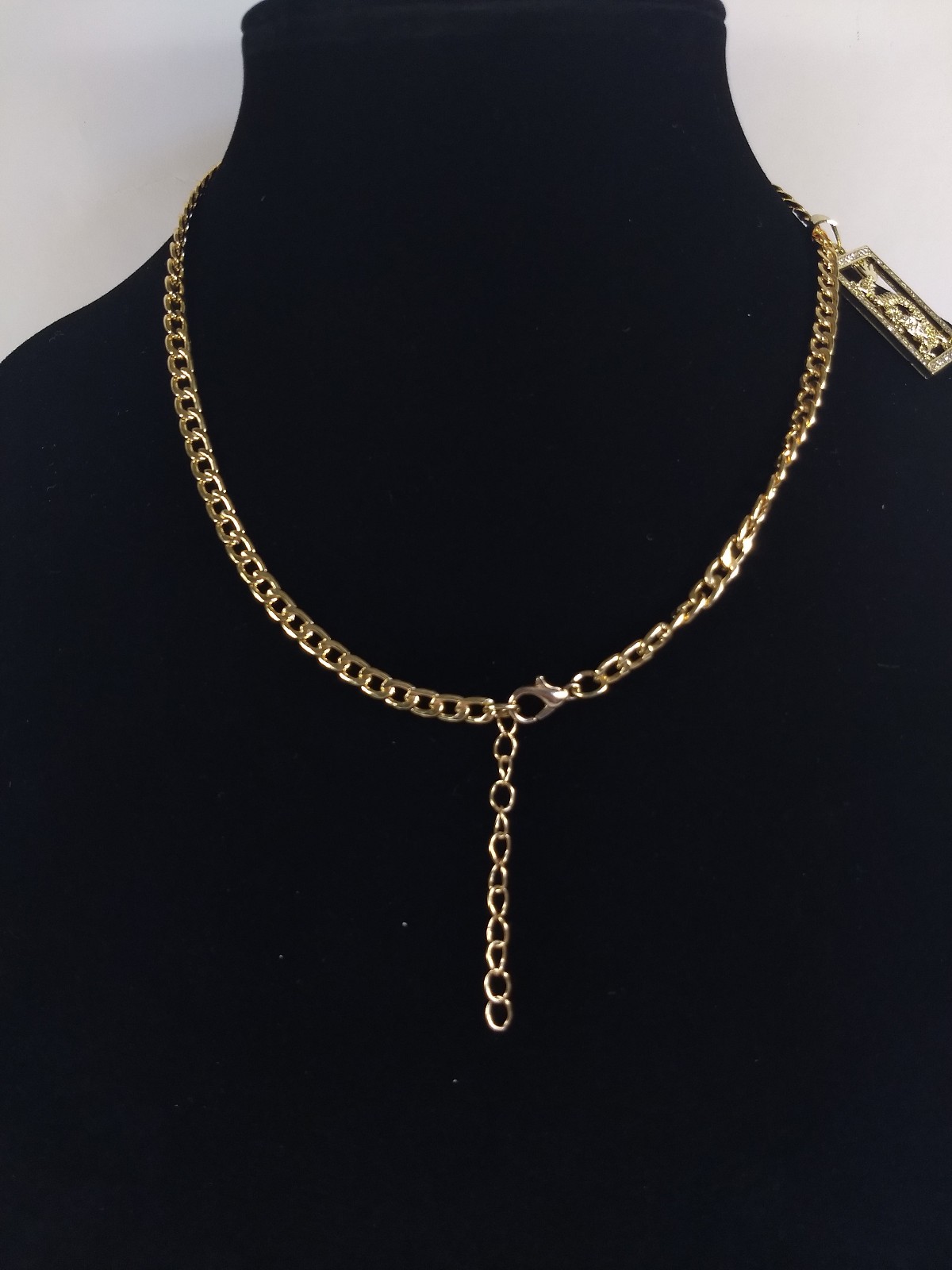 Dragon Pendant Necklace Lot 4 Gold Tone Pendants Chains Modern Rectangle Round