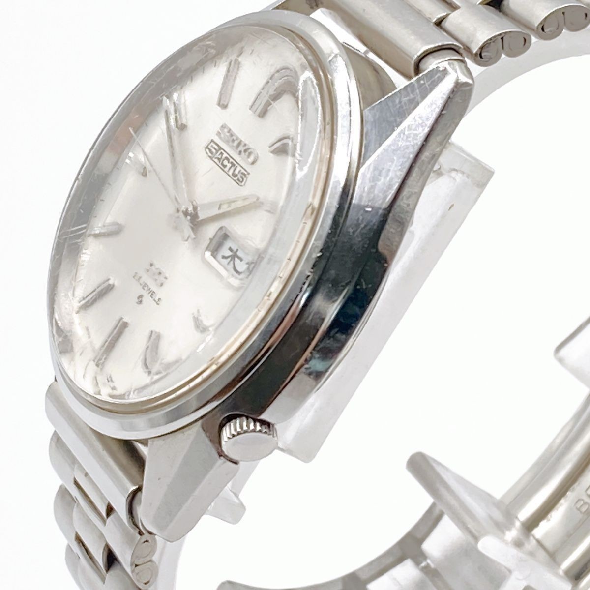311 SEIKO 5 ACTUS Men’s Watch Automatic SS Day Date 25 Jewels Vintage Antique