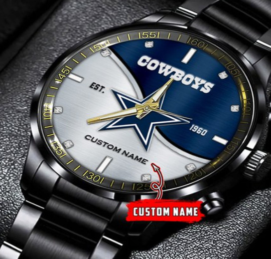 Personalized Dallas Football Team Dallas Black Stainless Steel Watch Gift