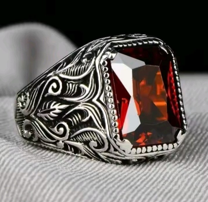 Enchanting Red Black Couple Ring His/Her Made for Lovers Valentine’s Day Edition
