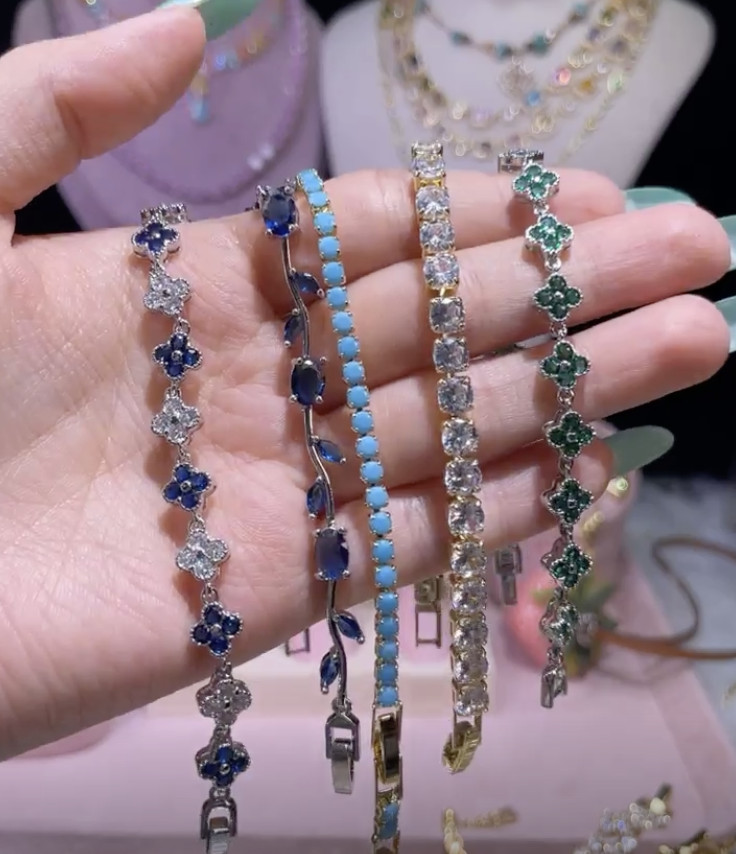 LOT OF 70 CZ & CRYSTAL TENNIS BRACELETS GOLD PLATED 14K-18K Costume Jewelry