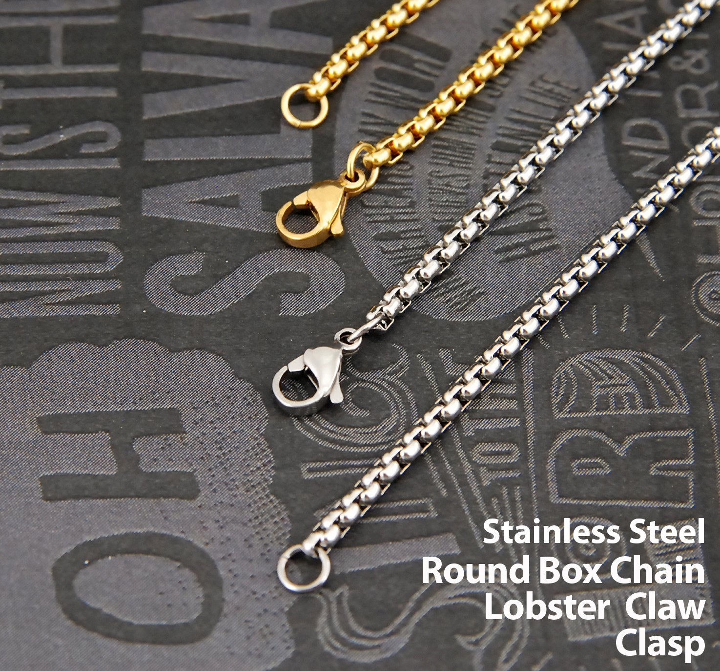Men’s Jewelry Stainless Steel 3D Dice Pendant 3 mm Box Chain 24″ SCP 173 S