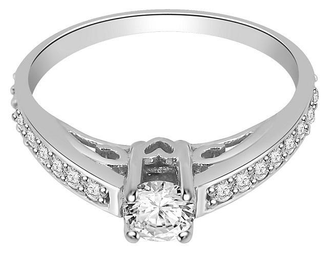 SI1 G 0.50 Ct Natural Diamond Solitaire Anniversary Ring 14K White Gold 3.80MM