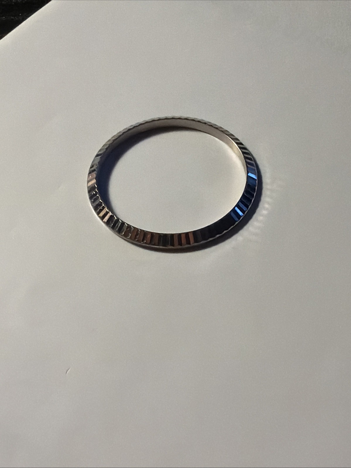 100% Authentic ROLEX 18K White Gold Fluted Bezel – 34mm