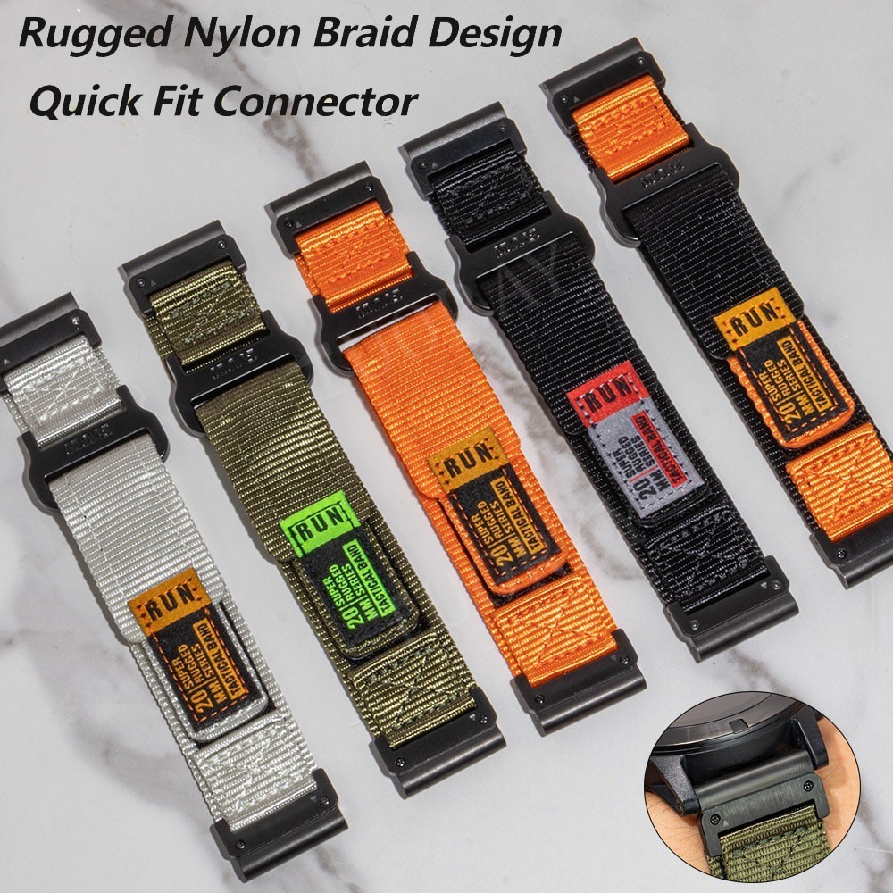 Wristband Nylon Band Strap for Garmin Fenix 8 7 7X 6 6X Pro 3 5 5X Plus Epix 965