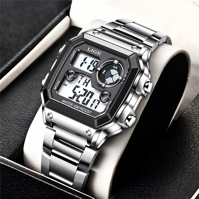 LIGE 2023 NEW Luxury Brand Men Watch Military Digital Watches Sport Wristwatch M