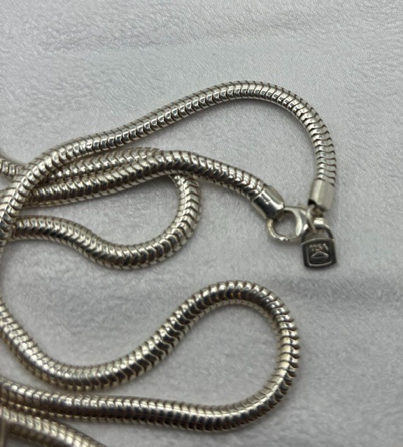 BA Suarti 925 Silver Gemstone Pendant Bali Statement 36″ Fine Silver Chain 284g