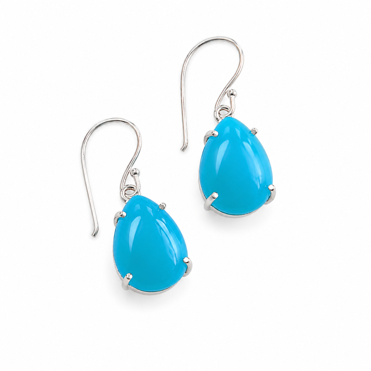 Handmade Blue Chalcedony Earrings 925 Sterling Silver Boho Gift for Women