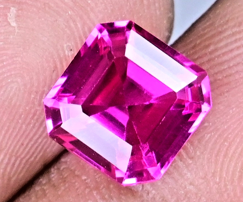 5.75 Ct Natural Mogok Pink Ruby Octagon Shape Certified Flawless Loose Gemstone