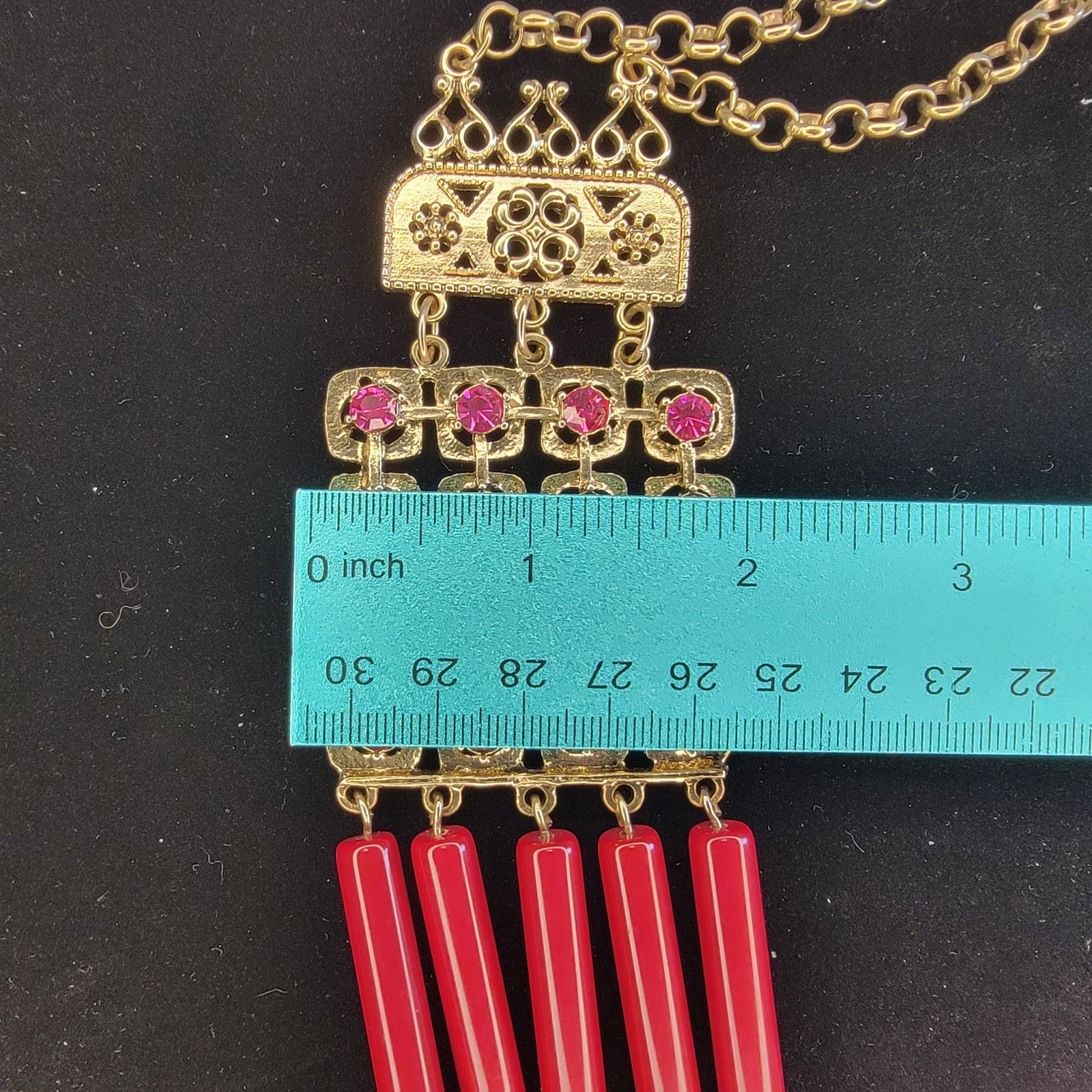 Coldwater Creek Taj Mahal Jewelry Pink Rhinestone Bracelet Earrings + Necklace